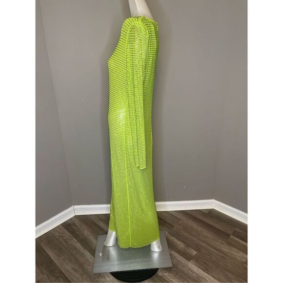 SELF-PORTRAIT Crystal-embellished jersey midi dress - Picture 5 of 9